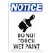 Signmission OSHA Notice Sign, 18" Height, Rigid Plastic, Do Not Touch Wet Paint Sign With Symbol, Portrait OS-NS-P-1218-V-11391 - alternate 1